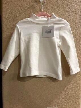 Cream Mock Neck Infant Top